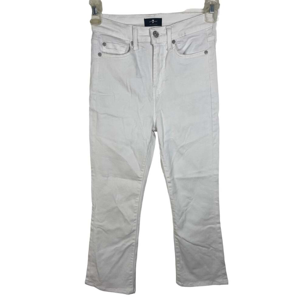 7 For All Mankind white Slim Kick jeans Size 25 Bootcut Minimal Classic Summer